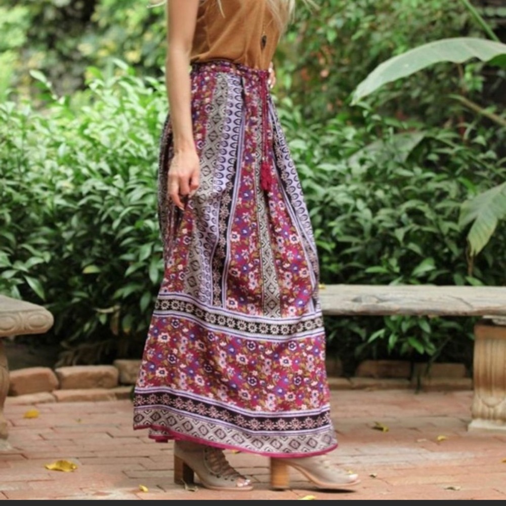 Boho Maxi Skirt Size Large